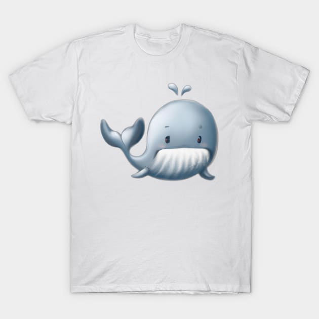 Cute Whale Drawing T-Shirt by Play Zoo